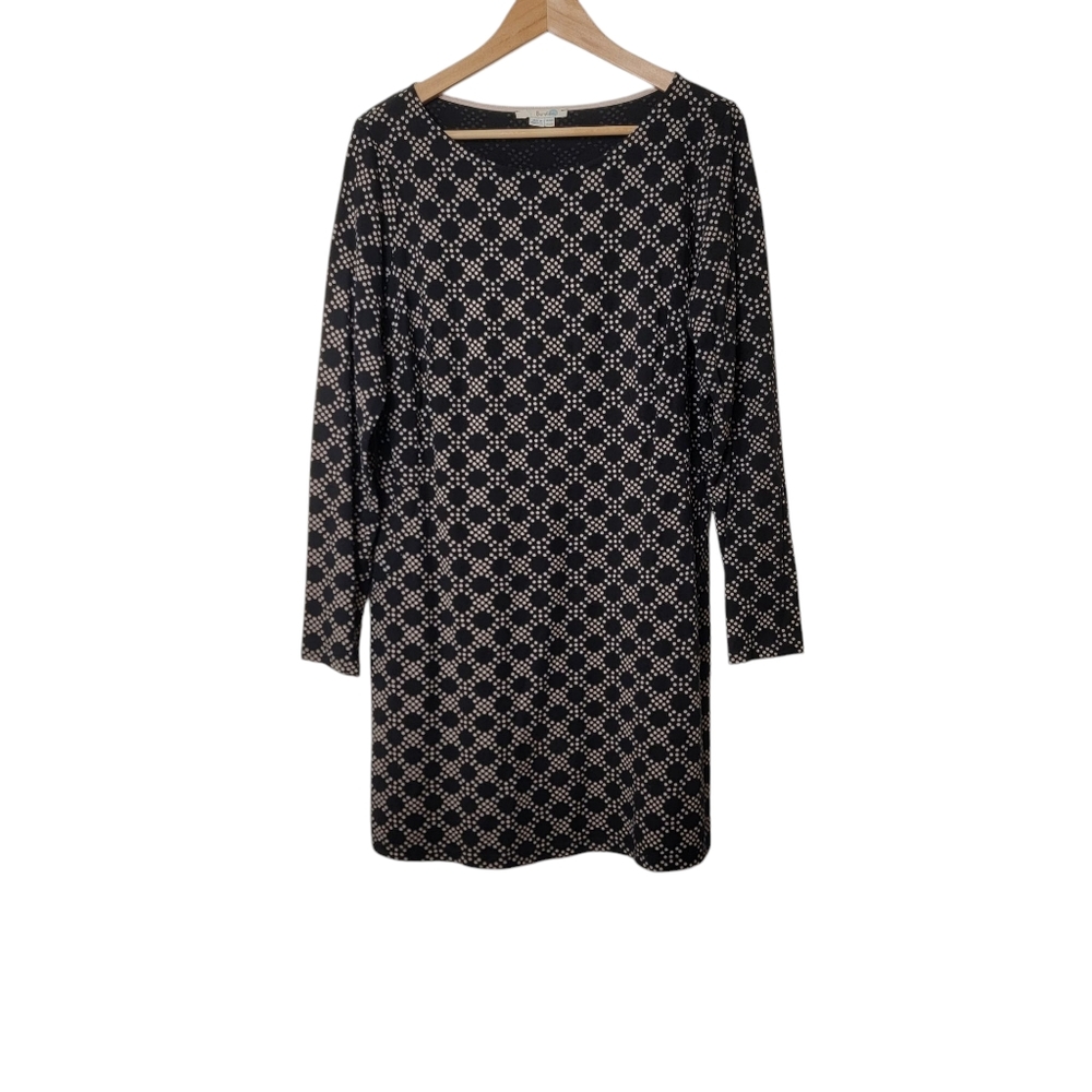 Boden Tunic Shift Dress Modal Cotton Geo Polka Dot Size 12R